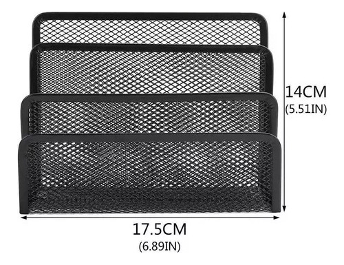 Porta Lapices Canasto Organizador Metal Escritorio Multiuso 
