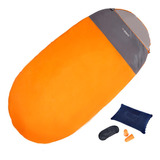 Saco De Dormir Individual Cremallera De Doble 1,3 Kg Naranja