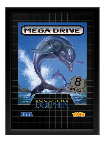 Quadro Capa Ecco The Dolphin Sega Mega Drive Tectoy 33x45cm