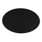 Descanso Copos Silicone Porta Copos 6 Peças Bolacha Redondo Cor Preto