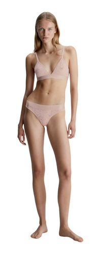 Conjunto Calvin Klein De Encanje Nude 100% Original