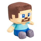 Muñeco De Peluche Minecraft Sentado Steve