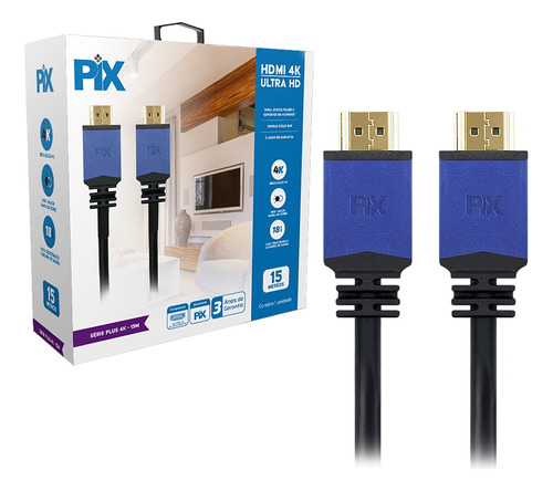 Cabo Hdmi 15 Metros Blindado 2.0 Ethernet 15m 4k 3d 2160p