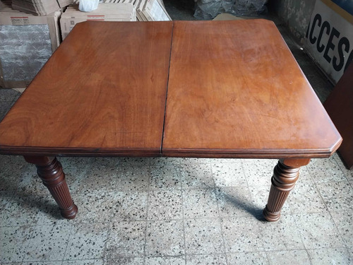 Antiguo Mesa Estilo Inglés En Madera Maciza - Roblero