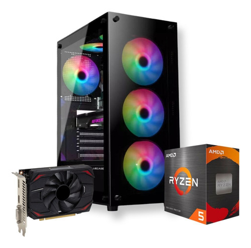 Pc Gamer Ryzen 5, 8gb Ddr4, Ssd 240gb, Rx 550gb 4gb, Rgb