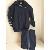 Conjunto Deportivo C/campera Colegial  Azul T. 12 Y T. 14