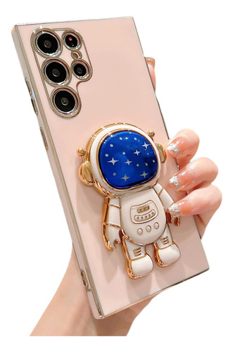 Funda Para Samsung Galaxy S22 Ultra 3d Astronauta - Rosa