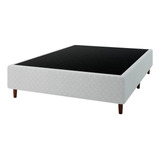 Base Cama Box Colchão Casal 138x188cm Marina Branco Umaflex