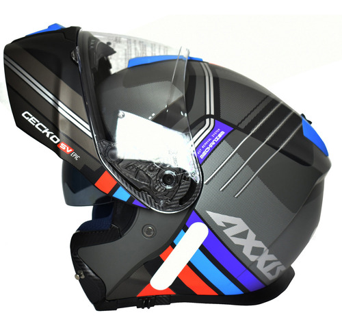 Capacete Masculino Axxis Gecko Sv Robocop Epic B1 Preto