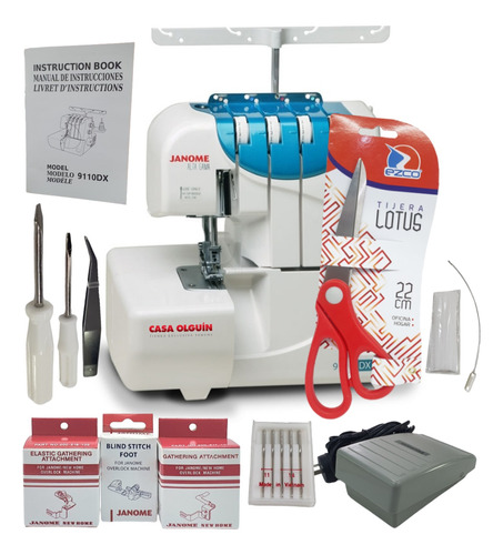 Janome 9110dx Alta Gama Overlock 4hilos / Casa Olguín