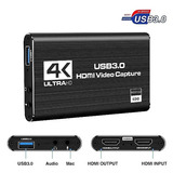 Placa Captura Vídeo 4k Full Hd 1080p 60fps Hdmi P/ Usb 3.0 