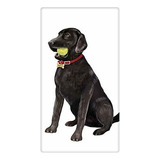 Negro Labrador Retreiver Lab Tenis Pelota Perro Harina Saco