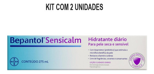 Kit Hidratante Corporal Bepantol Sensicalm C/ 2un De 275ml