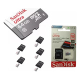 5 Uni Sandisk Ultra Microsd 64gb Class10 Memory Card 100mb/s