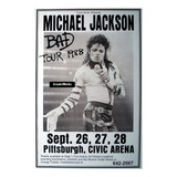 Póster Papel Fotográfico Bad Tour Michael Jackson Sala 60x80