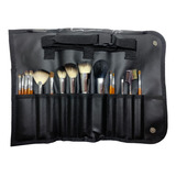 Kit 16 Pincel Maquiagem Profissional Klass Vough Brown Line Cor Preto