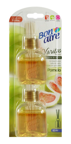 Ambientador Varitas Aromatizantes Pomelo 80ml X 2 