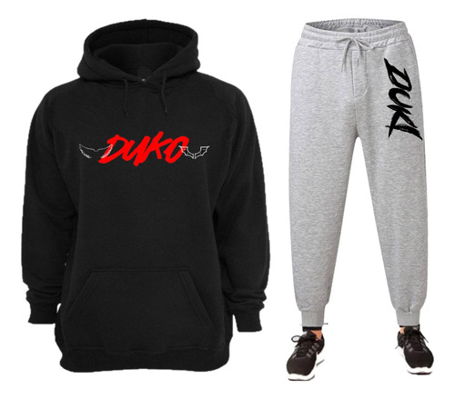 Conjunto Buzo+jogging-musica Trap-duki Logo 