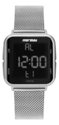 Relógio Unissex Digital Mormaii Wave Prata Mo6600ak/7k