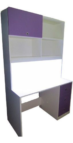 Escritorio Juvenil Con Luz Led, 3cajon.+ Alz Biblio- Fabrica