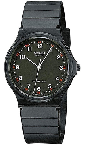 Reloj Casio Mq24 Clásico Original Unisex 35mm Color Del Bisel Negro Color Del Fondo Black