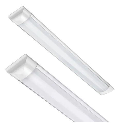 2 Luminaria Led Tubular Sobrepor 18w 60cm Branco Frio Bivolt