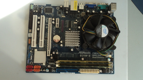 Kit Placa Mãe 775 Asrock G31  Cpu E7500  Memória 4gb Ddr2