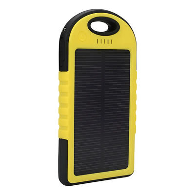 Power Bank Cargador Energía Solar 5000mah Portátil Color Amarillo | MercadoLibre