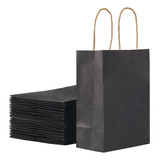 30 Bolsas De Papel Kraft Gift Para Dulces Mayoreo Negro