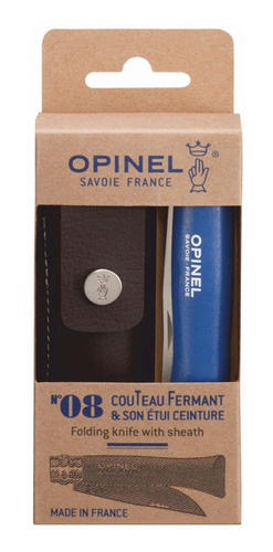 Cuchillo Opinel N°8 Trekking Azul Con Funda