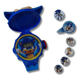 Relógio Infantil Digital Projeta Imagens Herois Sonic 