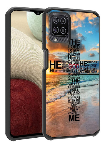 Funda Diseno Cruz Frases Cristianas Para Samsung Galaxy A12