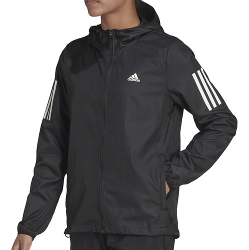 Campera Rompeviento adidas Running Own The Run. Mujer Ng Bl