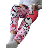 Pijama Polar Para Dama Pantalon + Bra De Personajes Kitty