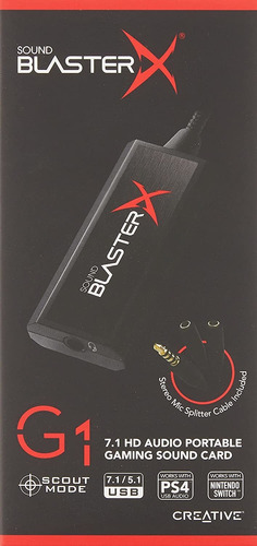 Usb Dac Creative Sound Blasterx G1 7.1  - Placa De Sonido Ex