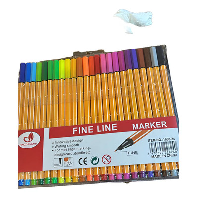 24pz Rotuladores Fine Line Colores Mixtos Punta Fina 0.4mm | MercadoLibre
