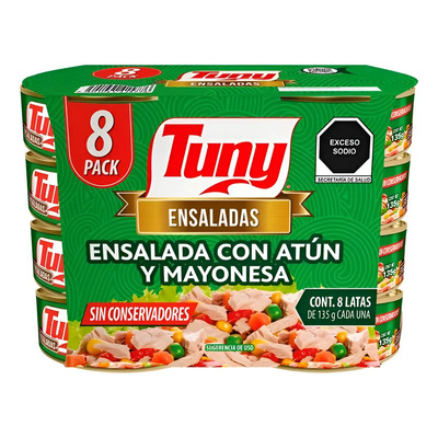 Ensalada De Atún Tuny Con Mayonesa 8 Pzas De 135 G | MercadoLibre