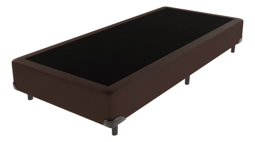 Cama Box Solteiro Marrom Comfort Prime 78x188