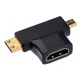 Adaptador Compatible Con Mini O Micro Hdmi® A Hdmi® 3 En 1