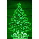 Luminária Acrílico Led, Árvore De Natal,ótimo Presente 