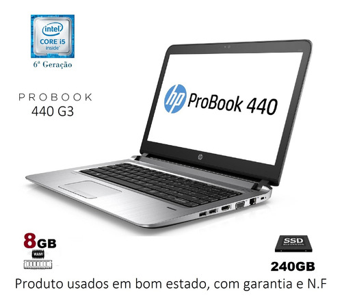 Notebook Probook 440 G3 I5 8gb Ssd240