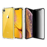 Capa Case Para iPhone XR + Pelicula Fosca Privacidade