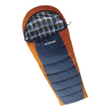 Bolsa De Dormir Broksol Venado 350 Camping Termica -8° Carpa Color Azul Y Naranja