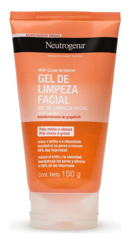 Sabonete Facial Neutrogena Deep Clean Gel Grapefruit 150g