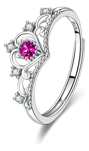 Anillo Romántico De Diamante Rosa Corolla Con Apertura De Co