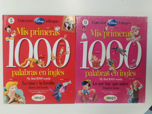 Lote 2 Libros Mis Primeras 1000 Palabras En Inglés Disney 