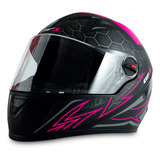 Capacete Com Viseira Masculino Feminino Fechado Gt2 58 Fosco Cor Rosa Desenho Capacete Fechado Gt2 Rosa Fosco - Com Viseira Transparente