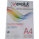 1000 Folhas Papel Fotográfico Glossy Evolut 180g A4