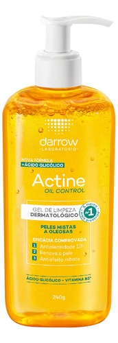 Darrow Actine Oil Control - Gel De Limpeza 240g