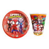 Spidey Y A Sus Amigos Kit Fiesta 40 Vasos 40 Platos Party